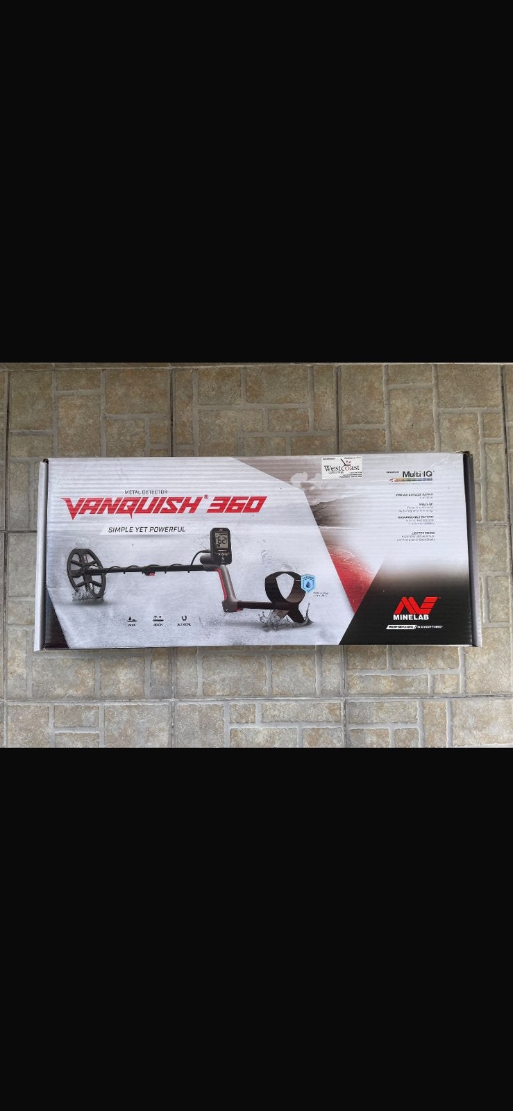 Vanquish 360 avec une garantie valide, 30 cm ou moins, Enlèvement, Utilisé, Minelab