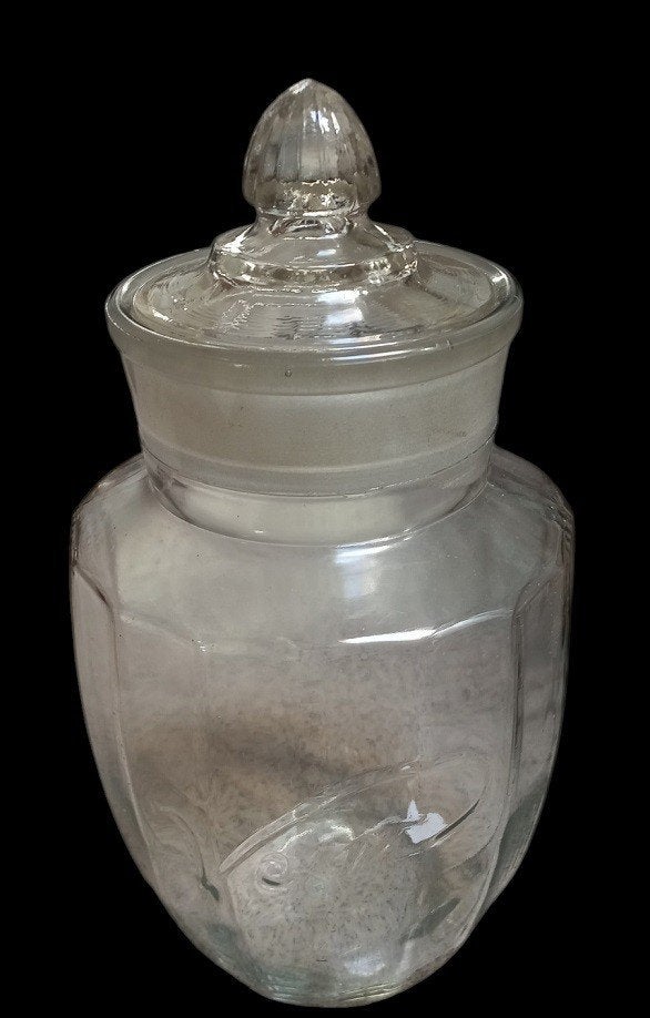 bocal de rangement en verre vintage « Venz », Antiquités & Art, Enlèvement