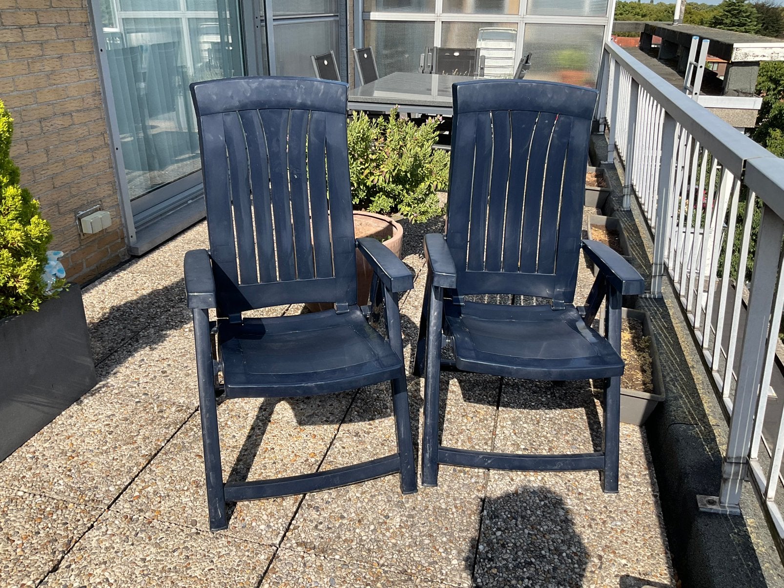 2 verstelbare tuinstoelen Jardin, Enlèvement, Comme neuf