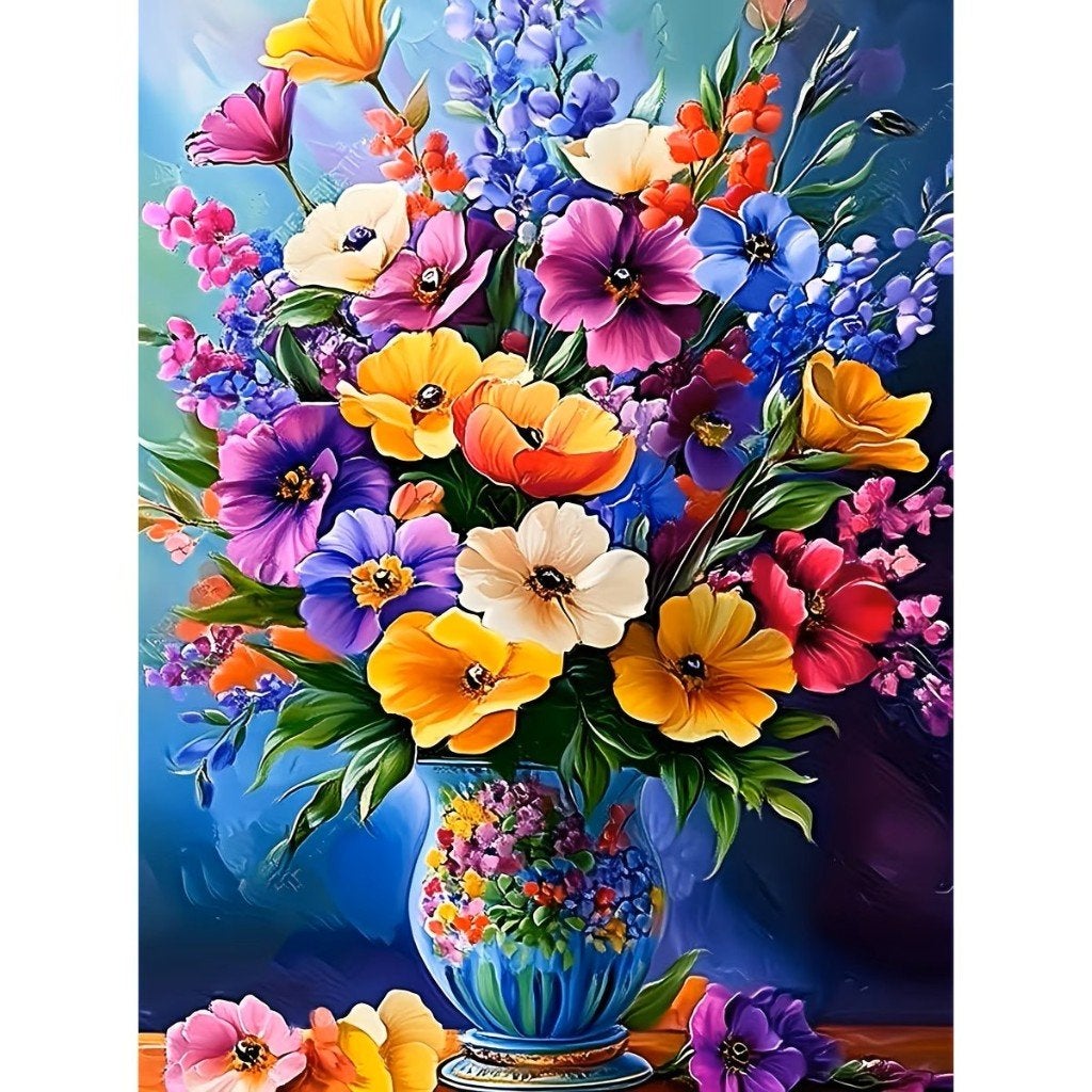 50x40cm Peinture au diamant fleurs (carrées) n 51, Hobby & Loisirs créatifs, Bricolage, Neuf, Diamond painting, Éducatif, Autocollant
