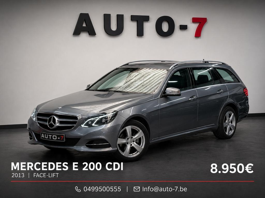 Mercedes-Benz E 200 CDI Avantgarde 2013 Automaat Face-lift!, Entreprise, Entretenue par le concessionnaire, Noir, 5 portes