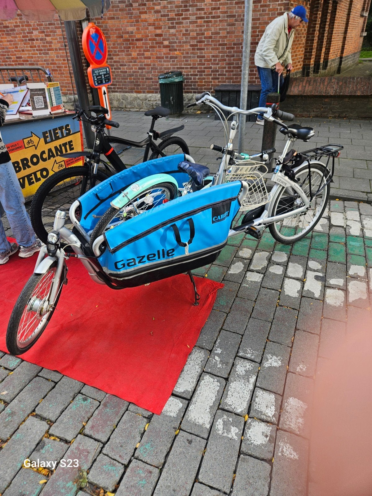 Vélo cargo biporteur Gazelle Cabby, Enlèvement, Gazelle, Bâche