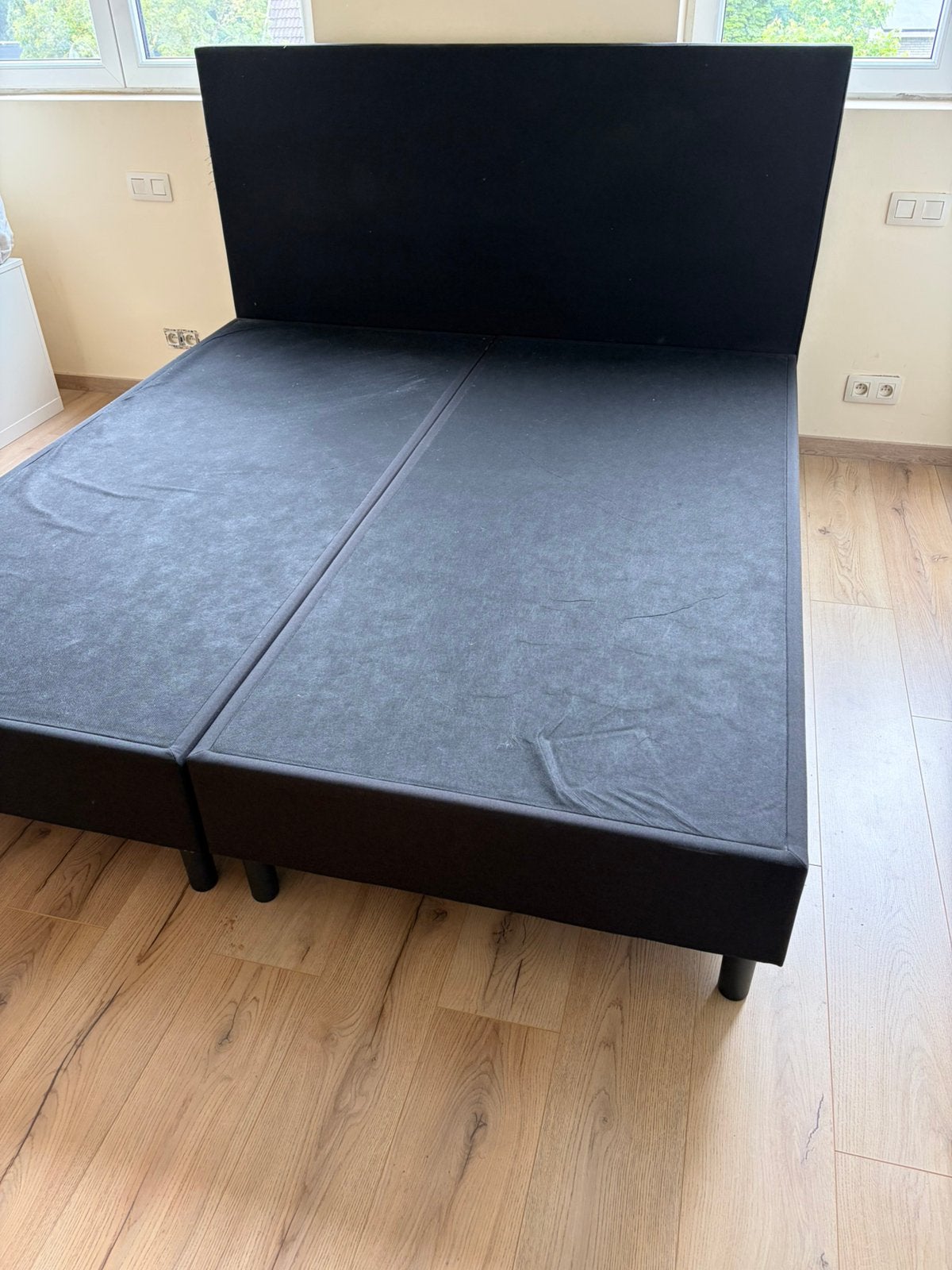 Gratis bed, Ophalen, Zwart, Tweepersoons, Zo goed als nieuw