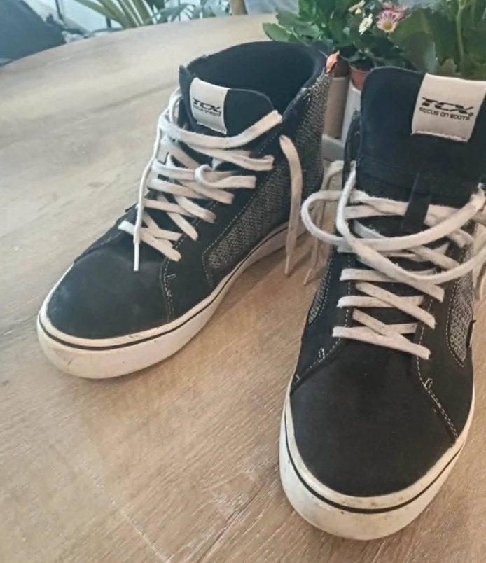 Chaussures de moto TCX Street 3 Air, noir/gris/blanc 44, Motos, Seconde main, TCX, Hommes, Bottes