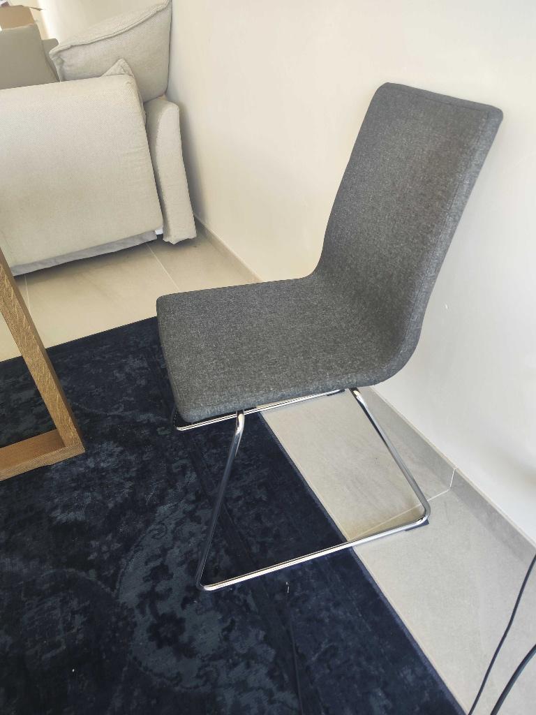 6 chaises IKEA LILLÅNÄS chromées/gris foncé Gunnared, Maison & Meubles, Chaises, Enlèvement, Comme neuf, Gris, Cinq, Six Chaises ou plus