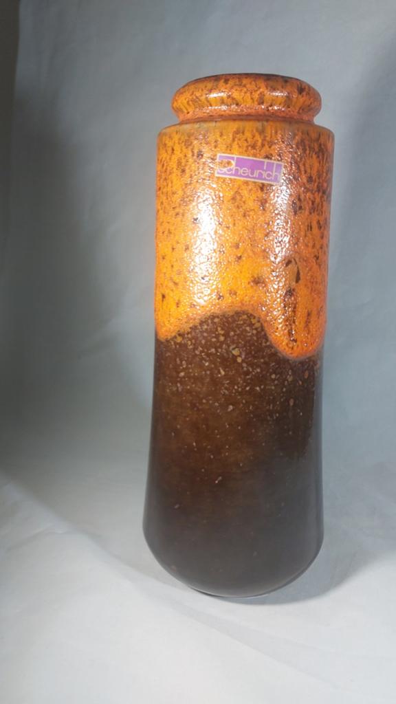 Vintage Scheurich "Fat Lava" Vaas (Model 206-26) – West-Germ, Ophalen of Verzenden