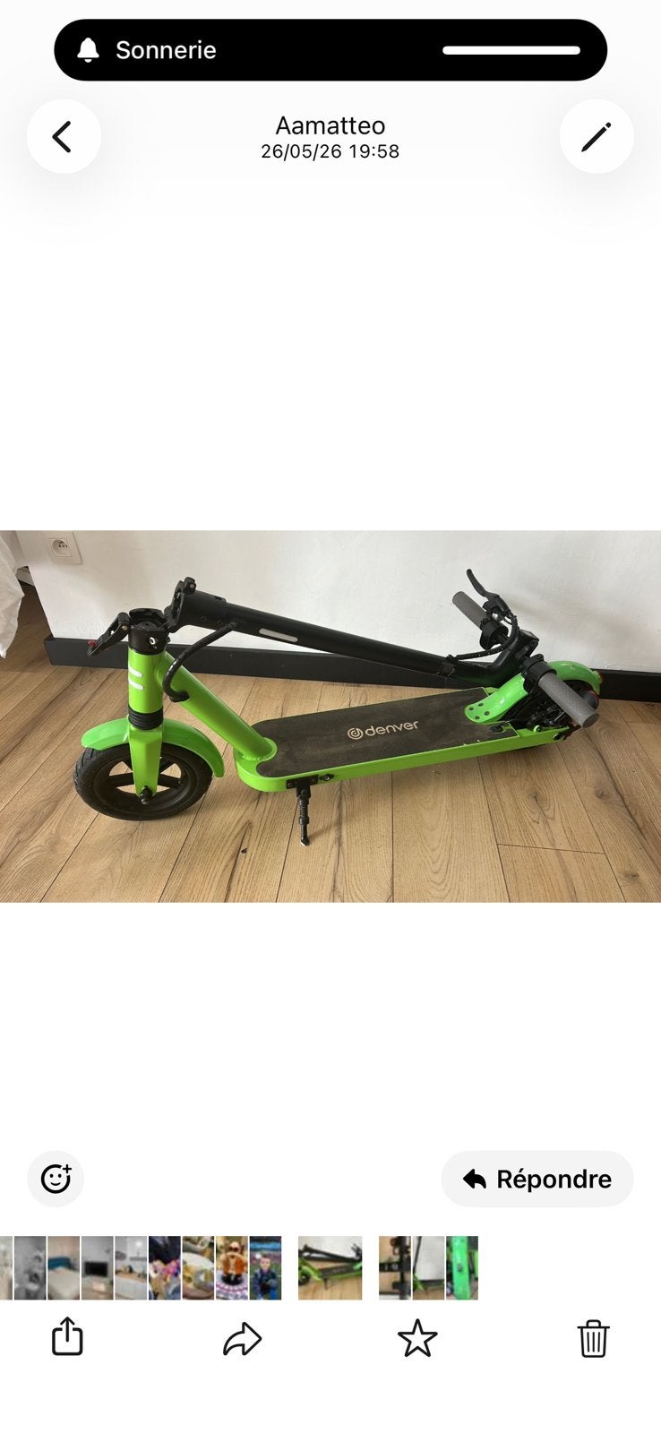 Trottinette électrique, Vélos & Vélomoteurs, Trottinettes, Enlèvement, Comme neuf