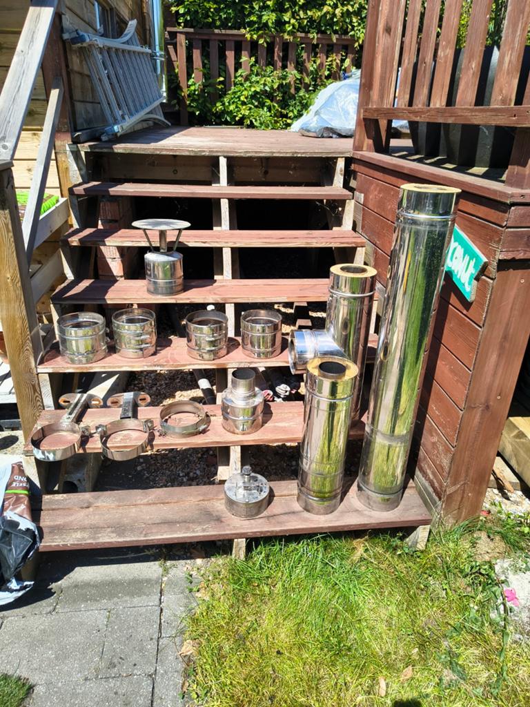 Dubbelwandige Kachelbuis, Huis en Inrichting, Kachels, Ophalen, Pelletkachel