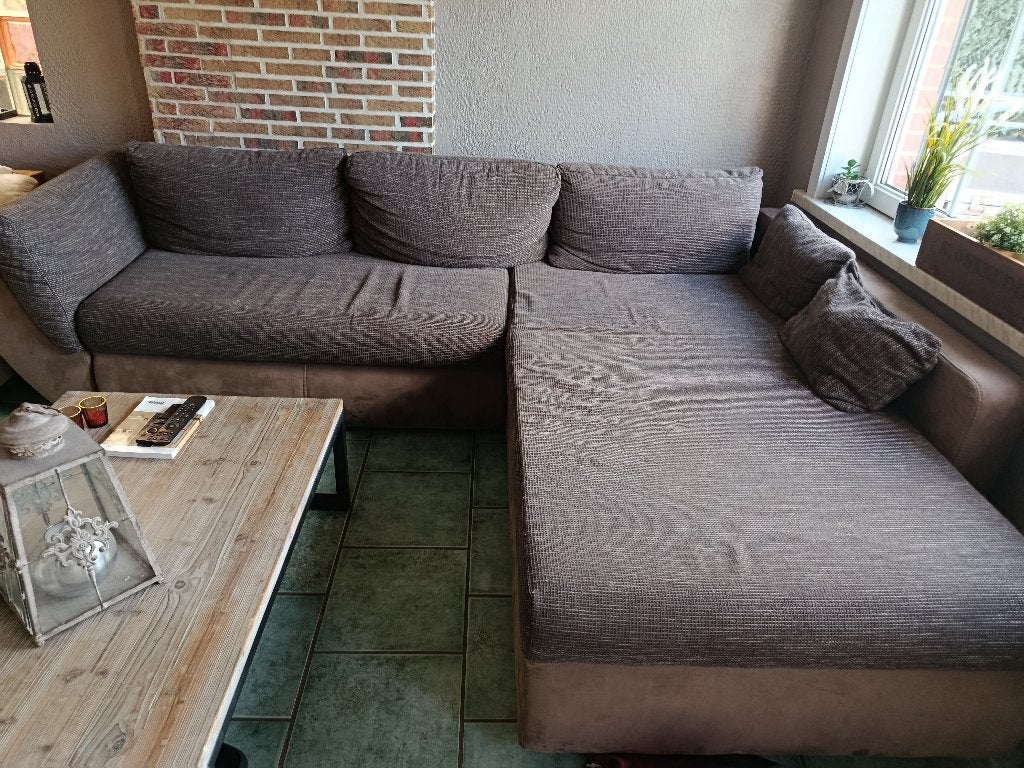 Canapé d angle convertible, avec box de rangement, Maison & Meubles, Enlèvement, Comme neuf, Tissus