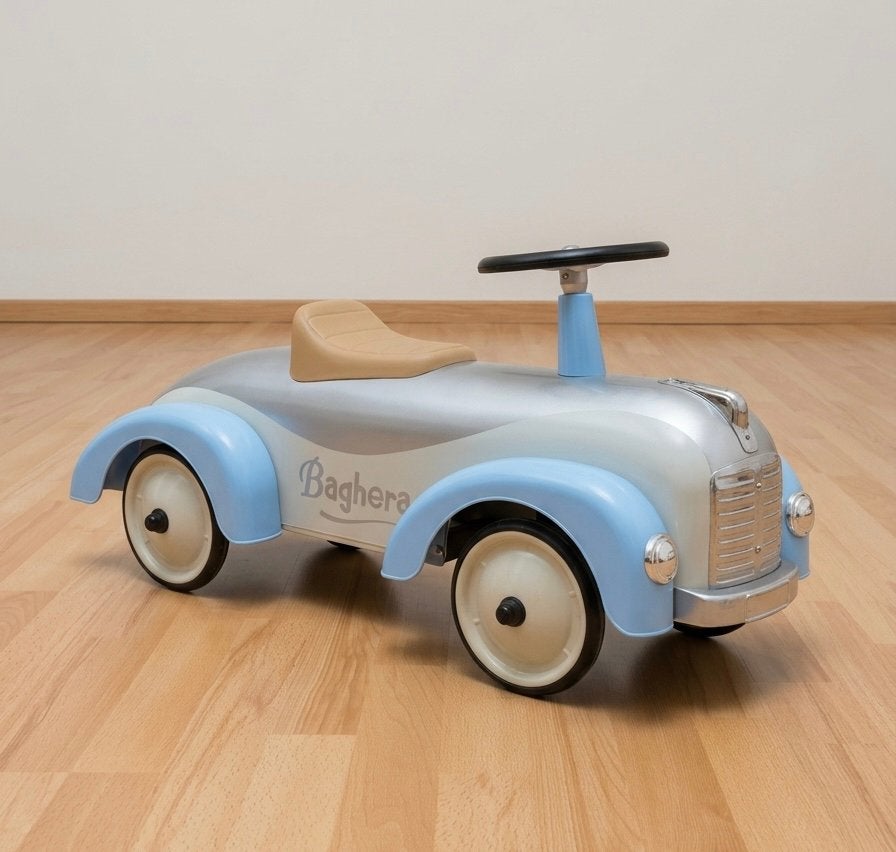 Baghera Retro Loopauto – Grijs / Lichtblauw, Enlèvement, Comme neuf