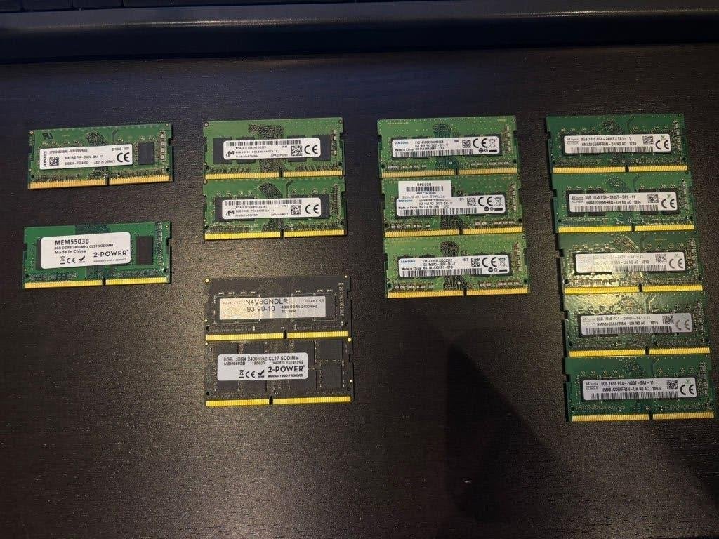 DDR4 - RAM- 8GB - 14 stuks, Gebruikt, DDR4, 8 GB, Ophalen of Verzenden