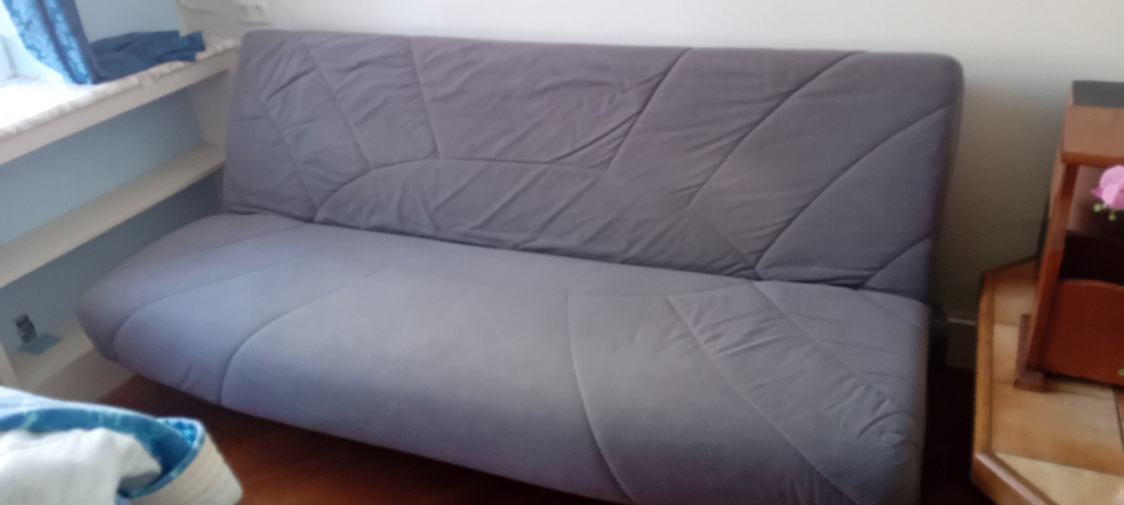 Canapé lit gris (clic clac convertible), Maison & Meubles, Chambre à coucher | Canapés-lits, Comme neuf, 120 cm, 200 cm, Deux personnes