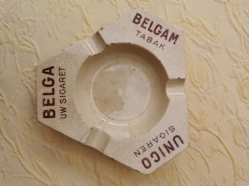 Vintage asbak Belga Belgam Unico Belgisch Porselein Cerabel, Ophalen of Verzenden