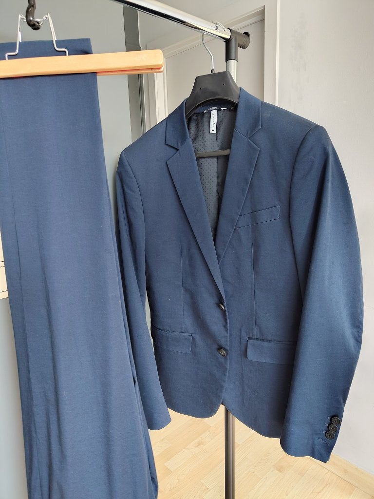 Kostuum maat 48 (medium) — Blauw, Slim fit, Vêtements | Hommes, Costumes & Vestes, Antony Morato, Enlèvement, Porté, Bleu