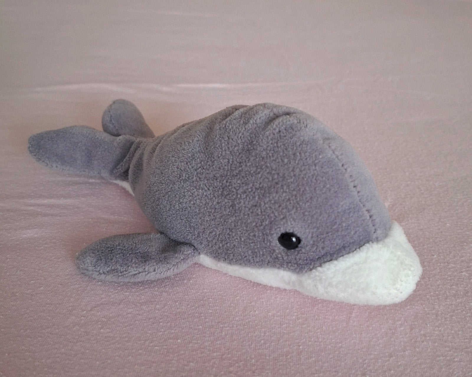 Knuffel Dolfijn / Walvis / Bultrug, Enlèvement, Gris, Rembourrage en billes