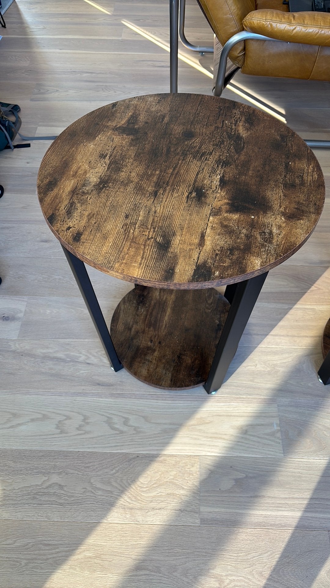 Lot de 2 tables d'appoint rondes hauteur 58 diamètre 50, 50 – 75, Rond, 50 à 100 cm, Comme neuf