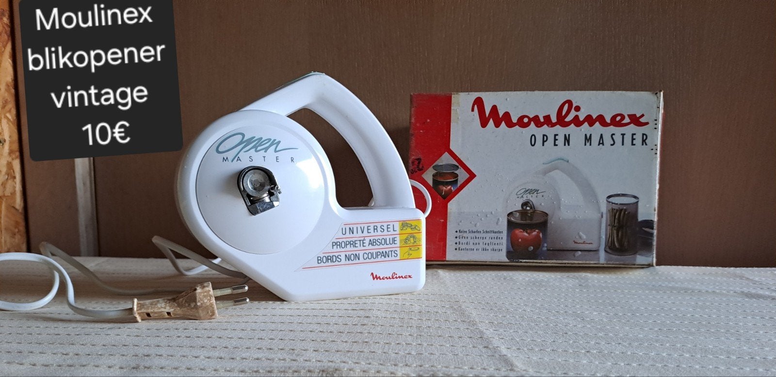 Elektrisch blikopener
vintage Moulinex, Elektronische apparatuur, Overige elektronische apparatuur, Ophalen