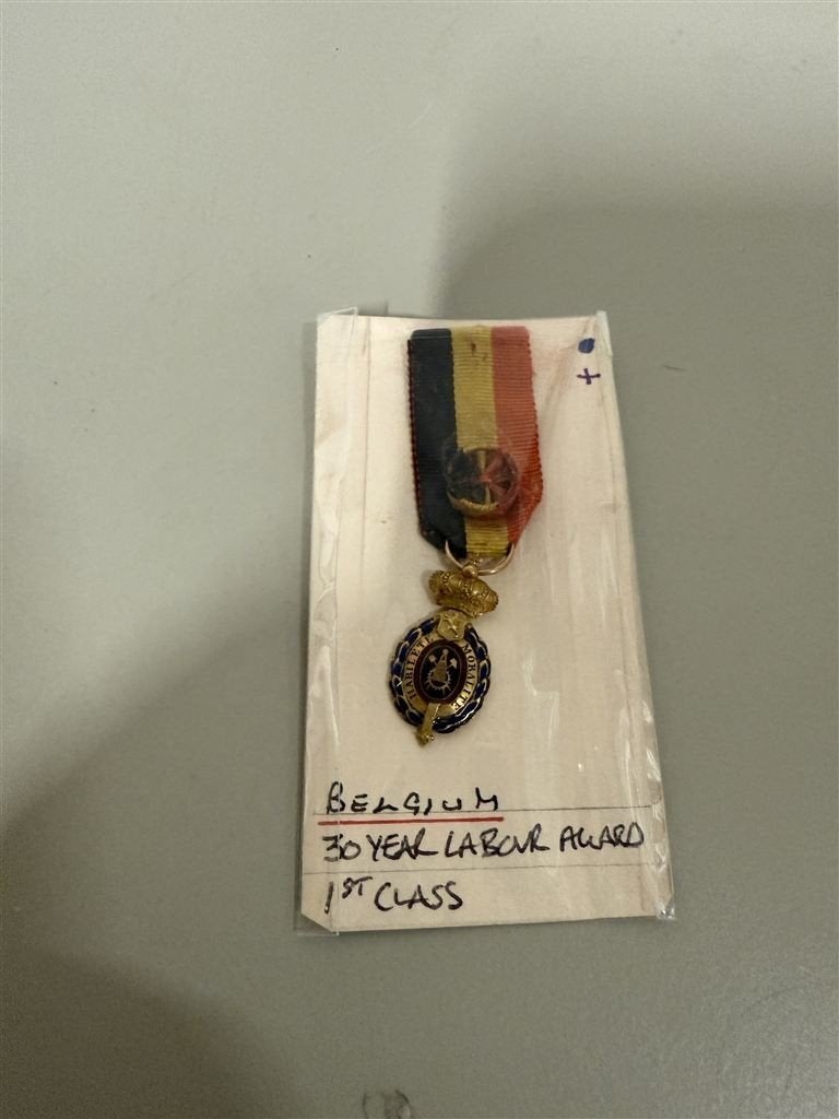 Miniatuur Belgische Medaille - 30 Jaar Arbeidsonderscheiding, Ophalen of Verzenden