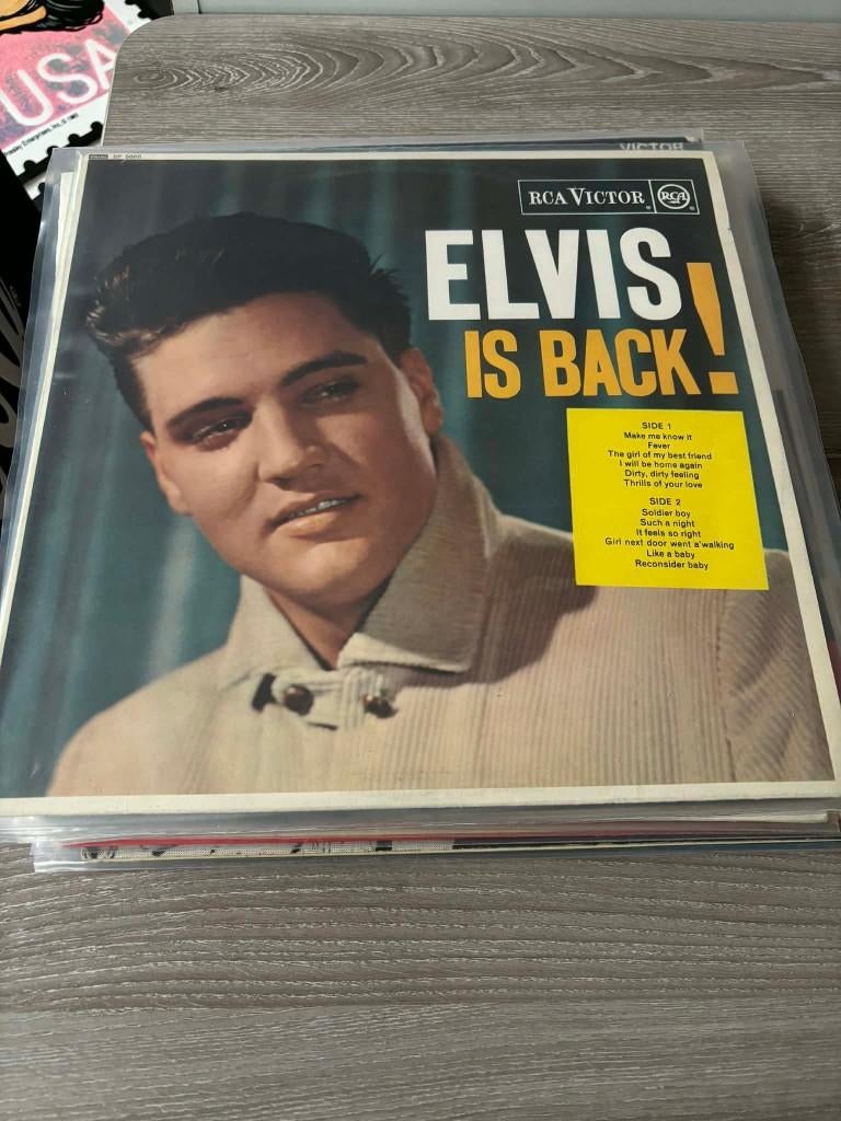 Elvis lp, Elvis is back, Engelse persing, orange label,, Gebruikt, Ophalen of Verzenden, Rock-'n-Roll, 12 inch