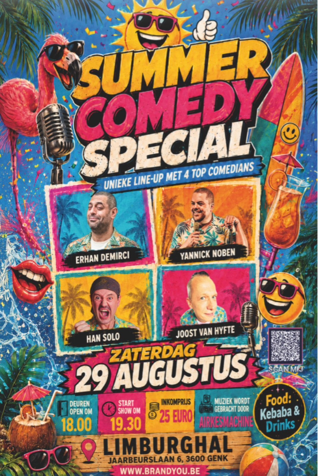 2 tickets Summer Comedy night, Tickets en Kaartjes, Evenementen en Festivals
