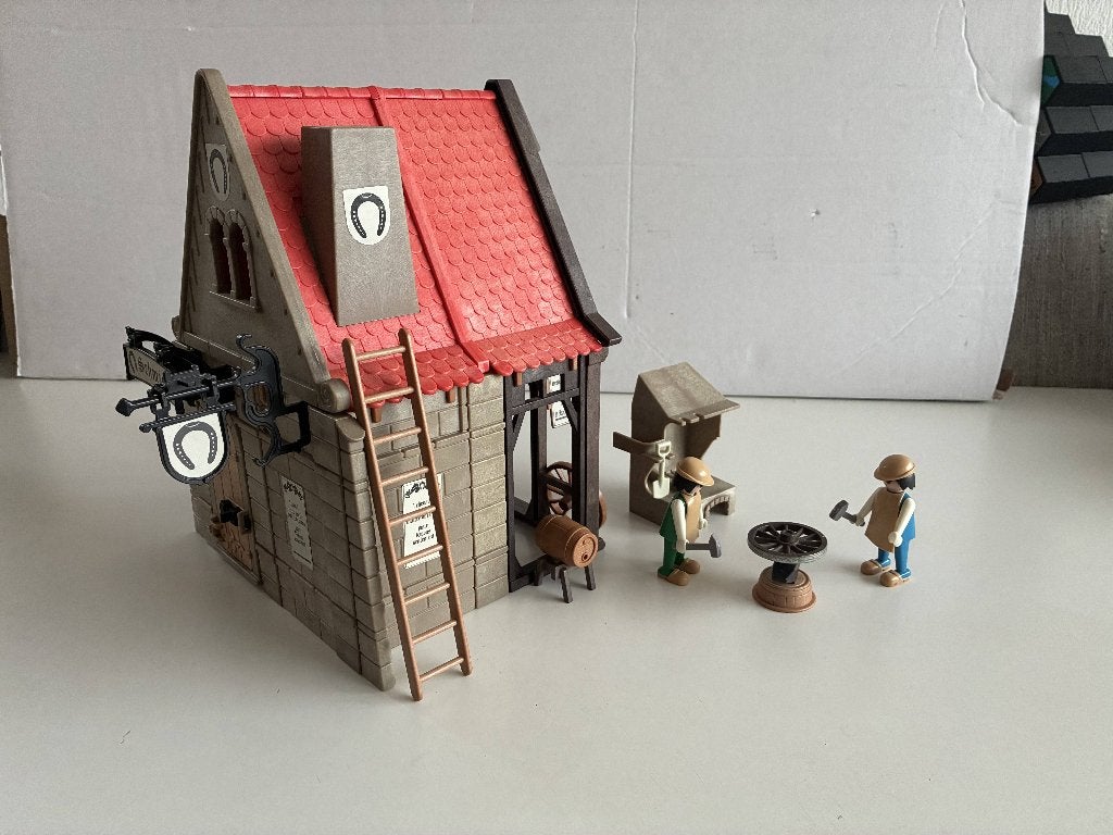 Playmobil Forgeron médiéval (3442) - Lot E1, Historique, Enlèvement ou Envoi, Bâtiment, Kit complet