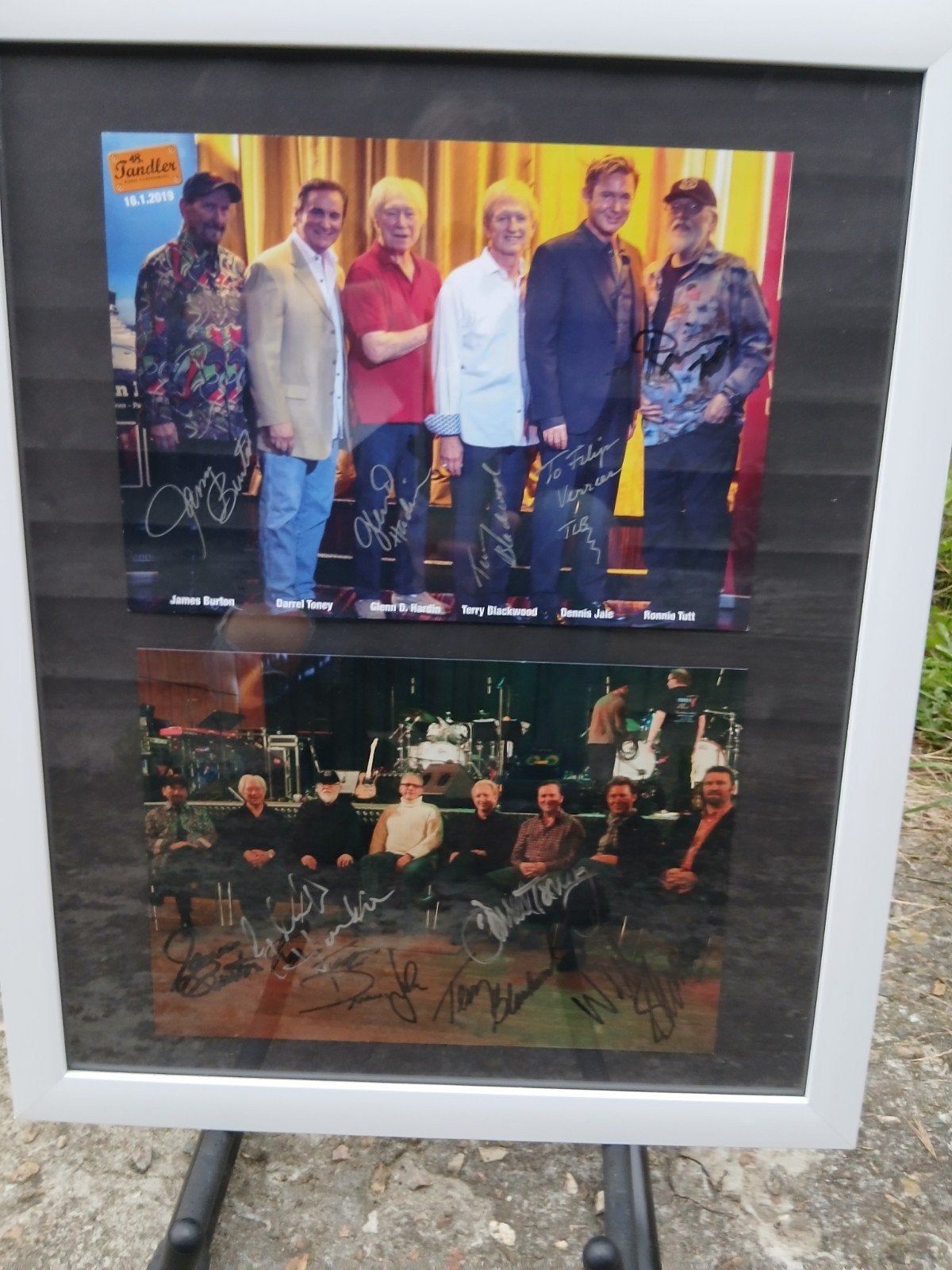 Elvis presley Tcb band - gehandtekend !, Verzamelen, Ophalen, Zo goed als nieuw, Foto of Kaart, Gesigneerd