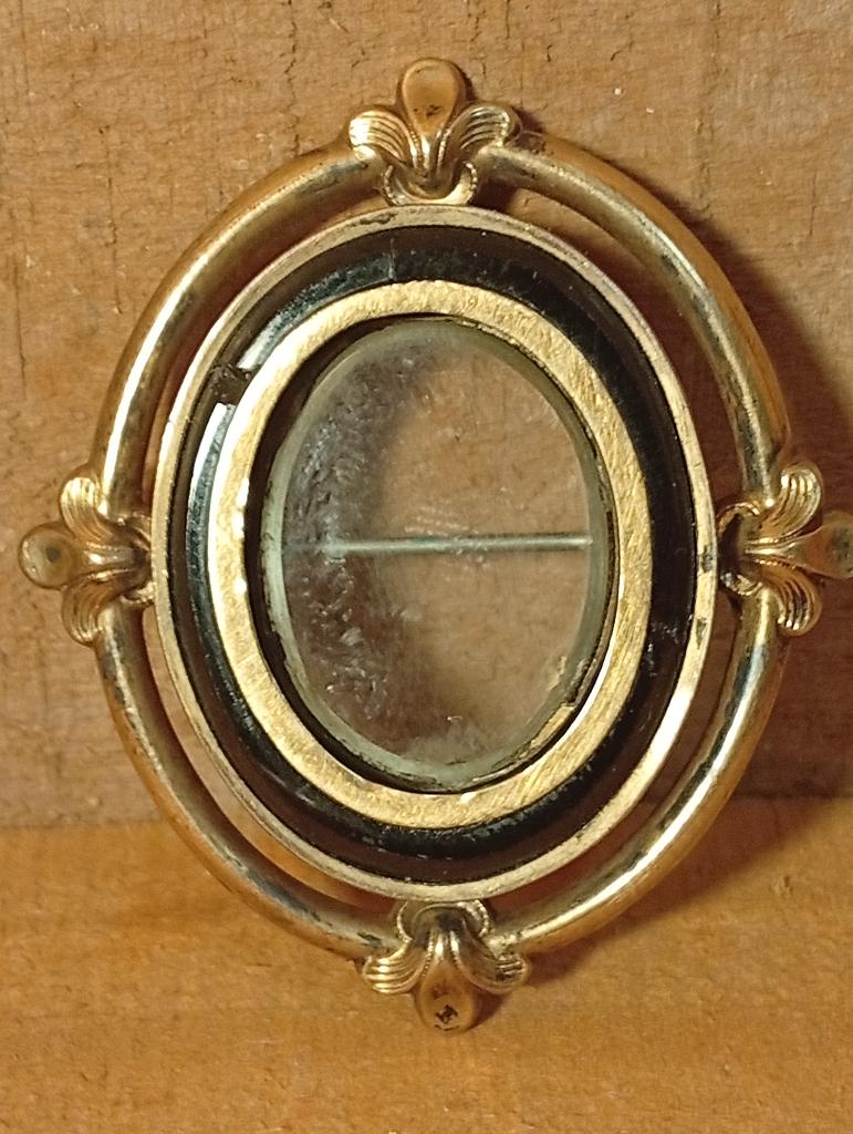 Napoleon III broche van zwart geëmailleerd 19e, Ophalen, Zwart