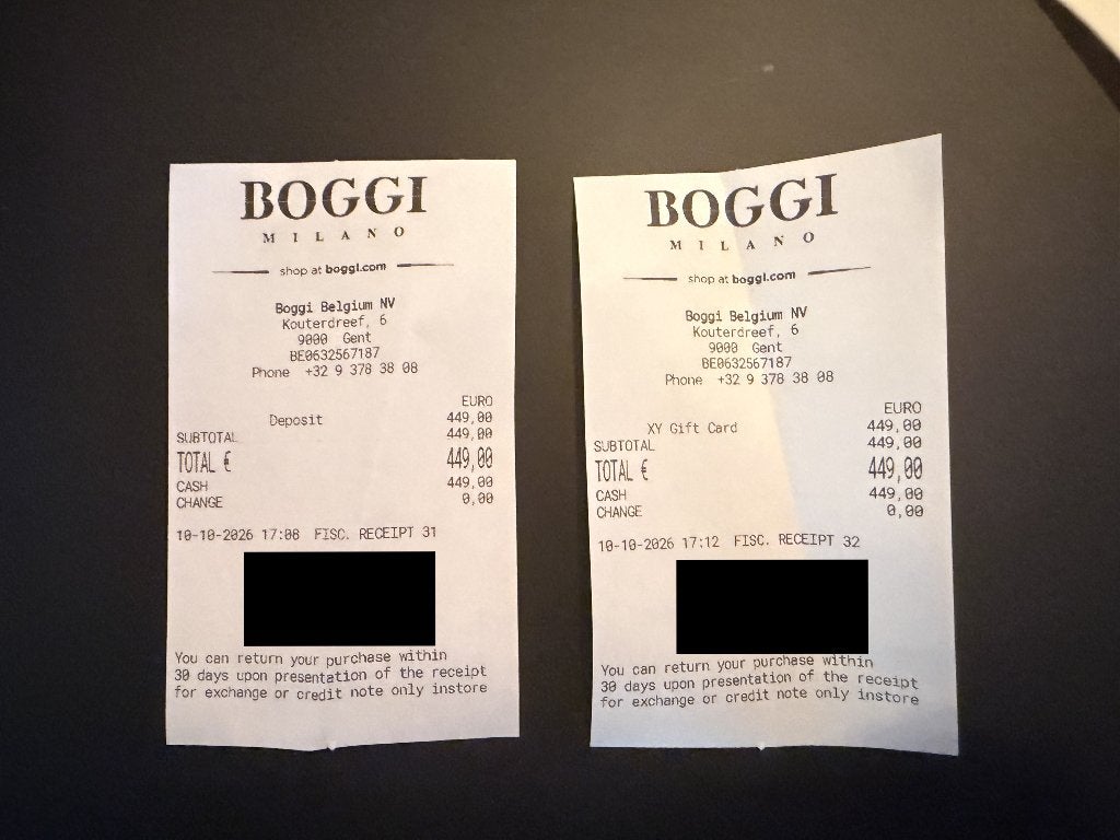 Waardebon van €449 bij Boggi Milano - Geldig tot 09/10/2027, Bon cadeau, Bon Dépôt ou Magasin
