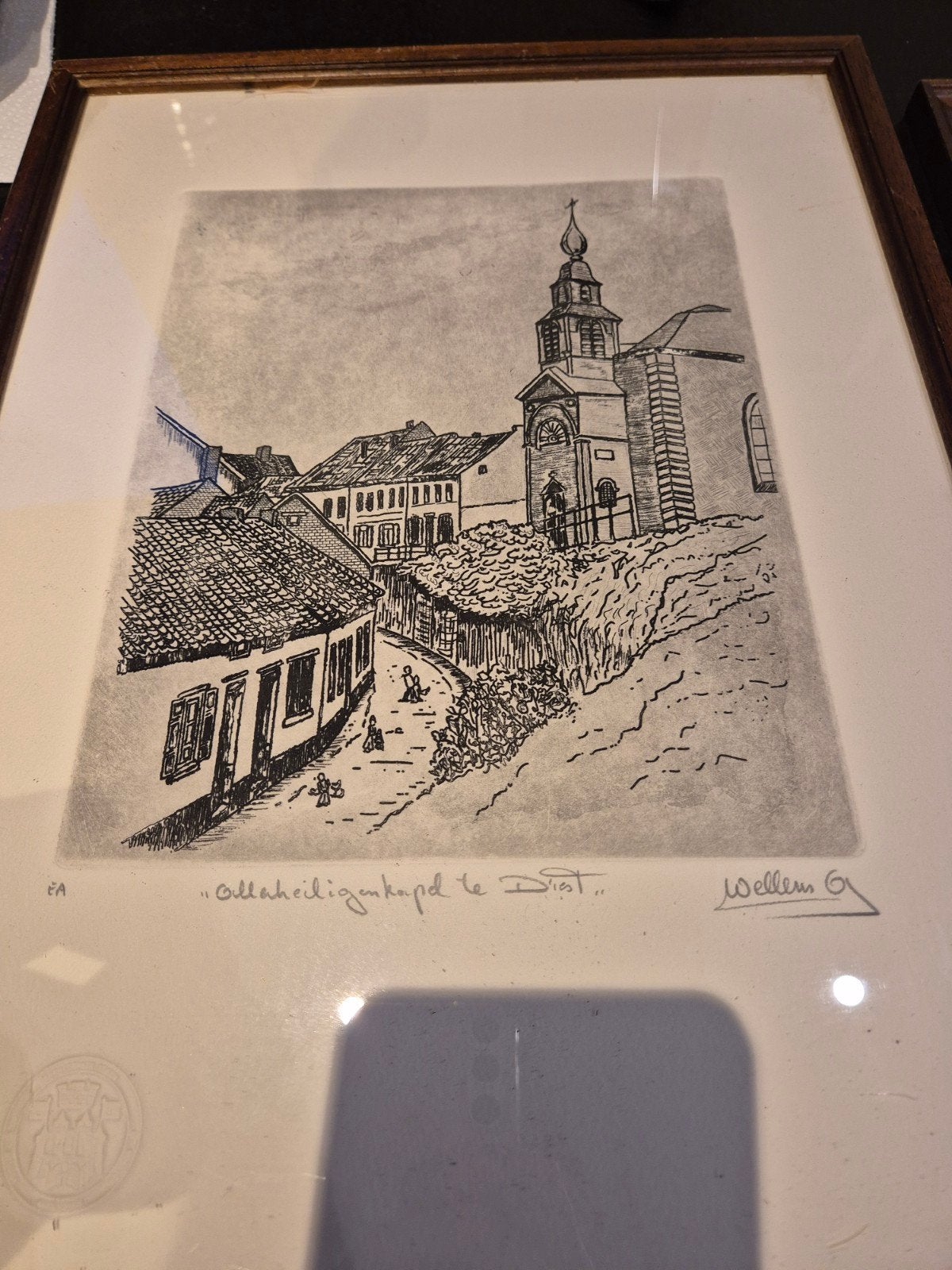 Pentekening Allerheiligenkapel Diest, Enlèvement, Dessin à la plume