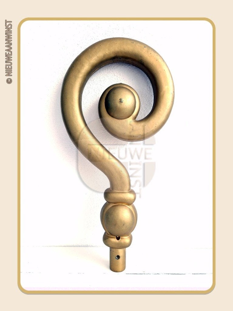Decoratieve Sinterklaas staf - goudkleurig - 35cm, Diversen, Verzenden, Zo goed als nieuw