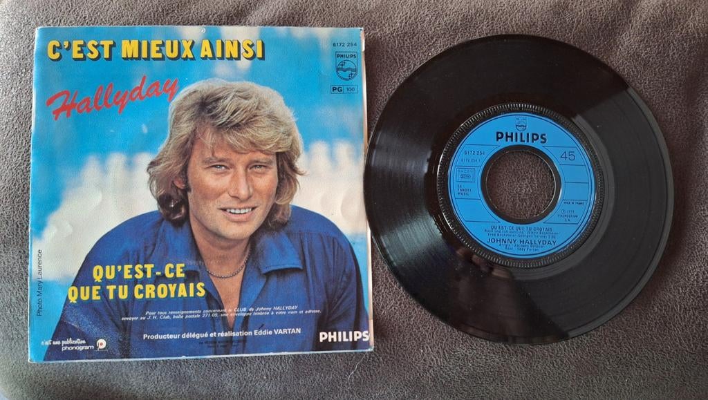 Vinyle 45 tours Johnny Hallyday, Enlèvement