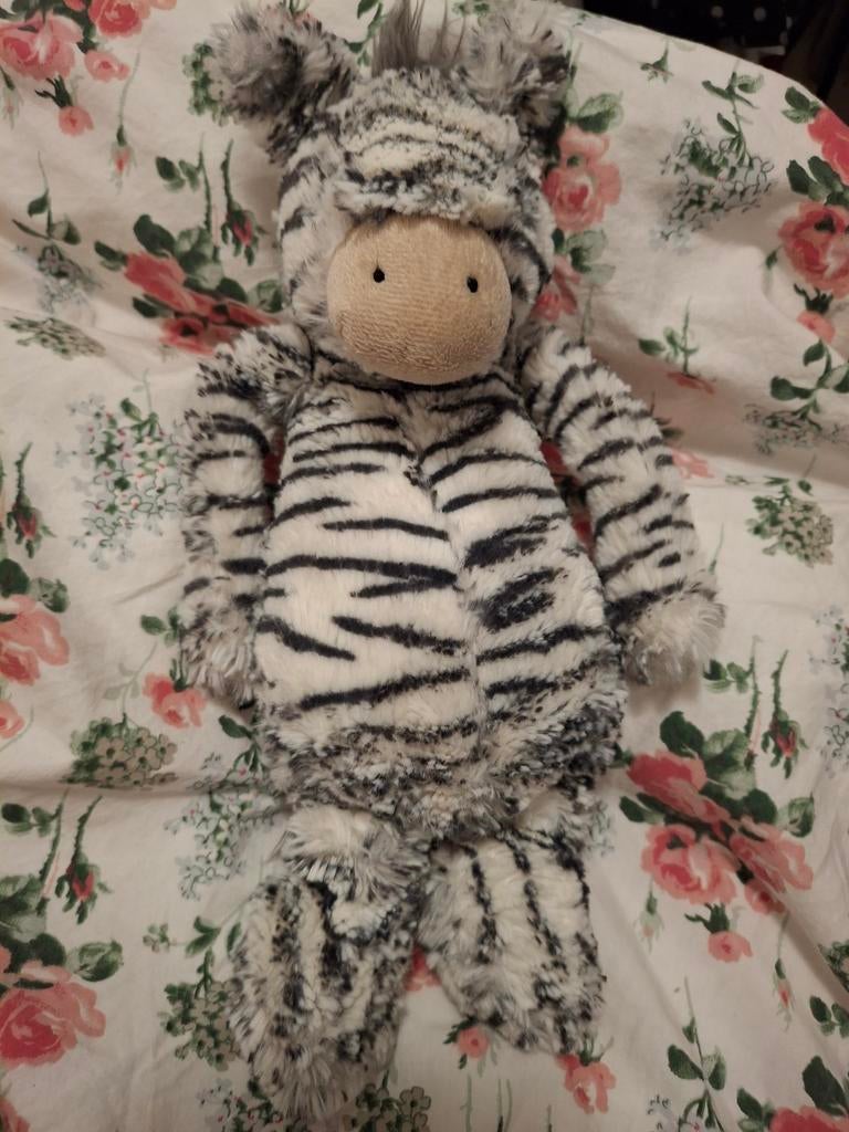 Jellycat zebra knuffel, Ophalen of Verzenden, Zo goed als nieuw