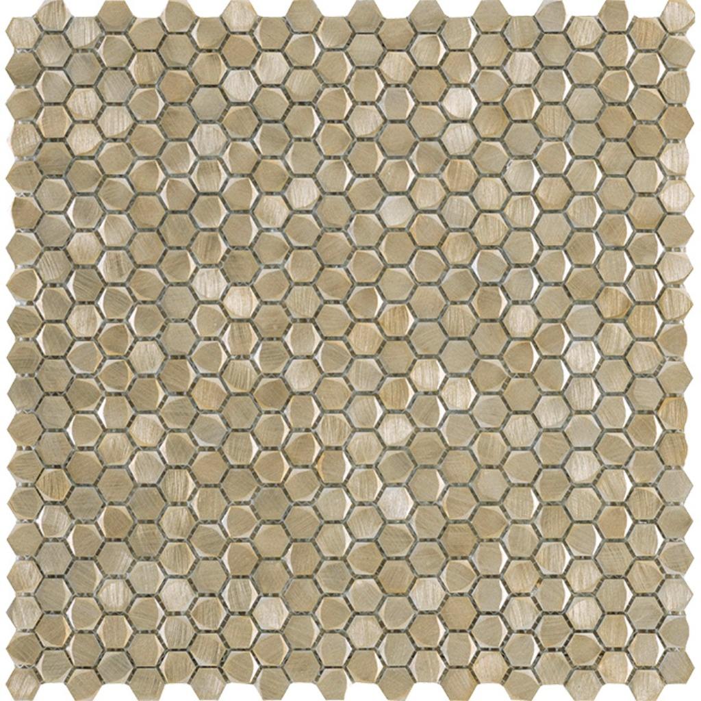 Mozaiëk Hexagon Colonial Gold  10mm, Ophalen, Overige materialen, Wandtegels, Nieuw