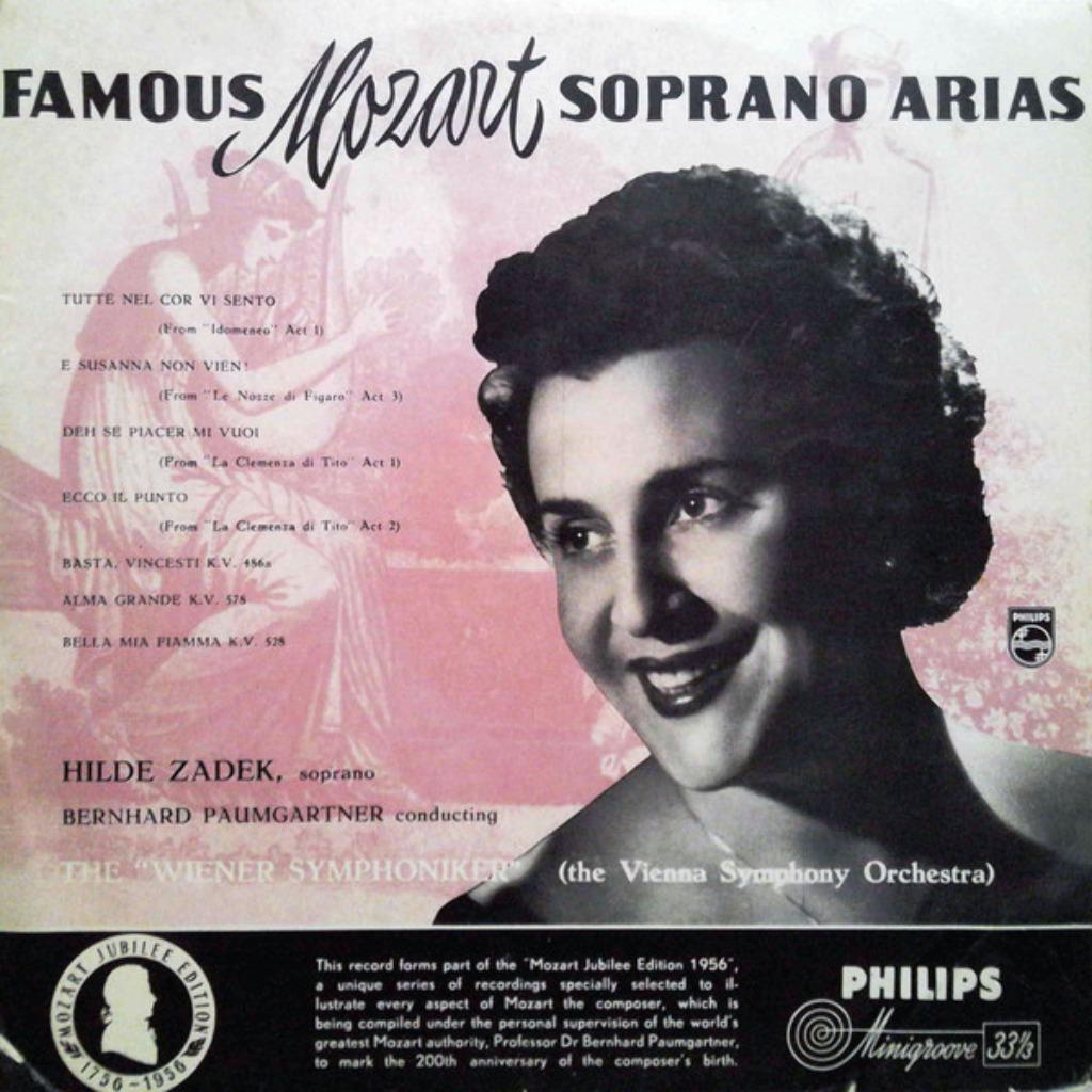 Hilde Zadek - Famous Mozart Soprano Arias, Cd's en Dvd's, Vinyl | Klassiek, Ophalen, Zo goed als nieuw, Romantiek, 12 inch