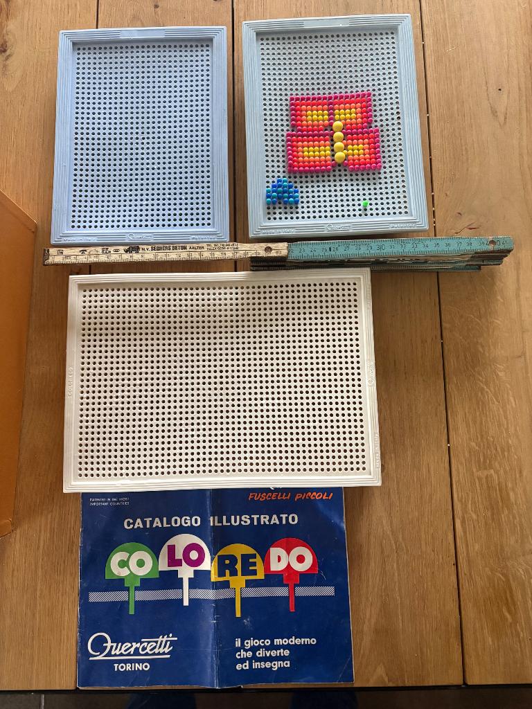 Plastic steekparels vintage, Kinderen en Baby's, Speelgoed | Educatief en Creatief, Ophalen, Gebruikt