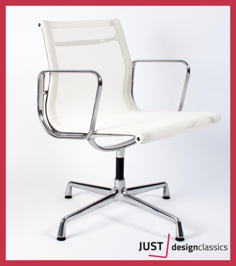 Vitra Eames ea 108 Wit Netweave Gepolijst (voorraad:10), Ophalen, Wit