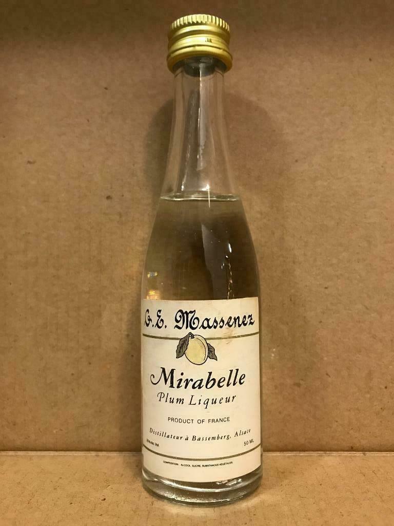 Mirabelle - Massenez - Mignonnette d'alcool - 50 ml - France, Enlèvement ou Envoi, Pleine, Utilisé, Autres types