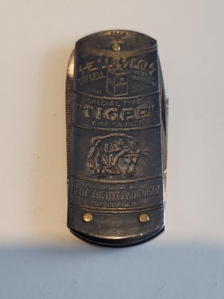 ancien couteau publicitaire hellesens tiger, Collections, Enlèvement ou Envoi, Utilisé, Autres types