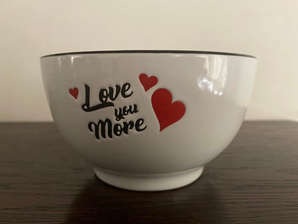 Ontbijtkom Valentijn 650ml *Nieuw*, Huis en Inrichting, Ophalen of Verzenden, Nieuw, Kom(men)