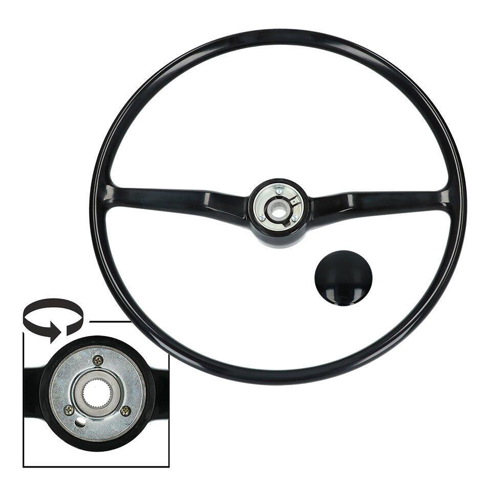 VW-stuurwiel 1968-1973 Zwart Bay Window T2A T2ab T2B, Ophalen of Verzenden, Gebruikt