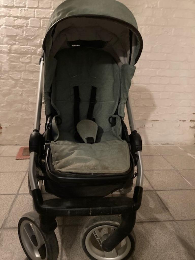 kinderwagen musty Evo met wieg en maxicosy, Avec siège auto, Comme neuf, Enlèvement, Poussette