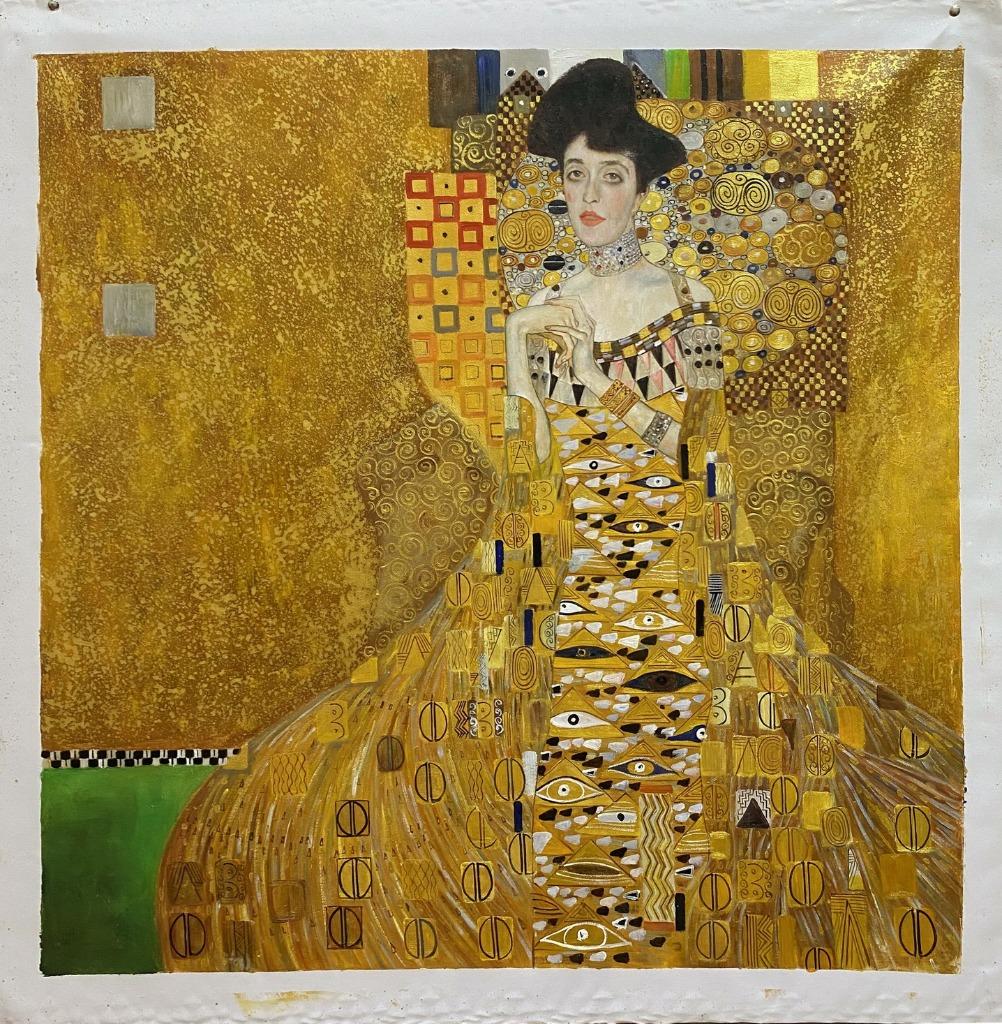 Olieverfreplica Gustav Klimt: Adele Bloch-Bauer 1, Antiek en Kunst, Kunst | Schilderijen | Klassiek, Verzenden