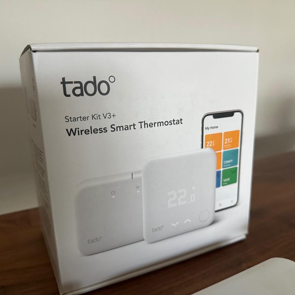 tado Slimme Thermostaat V3+ Starterskit - Draadloze variant, Enlèvement ou Envoi, Thermostat intelligent, Utilisé