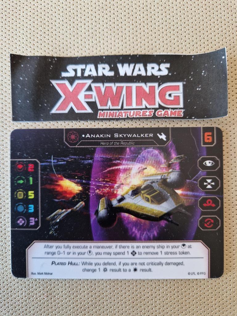 Star Wars X-Wing V2 Anakin Skywalker plastic promo kaart V2, Verzamelen, Ophalen of Verzenden, Nieuw, Spel