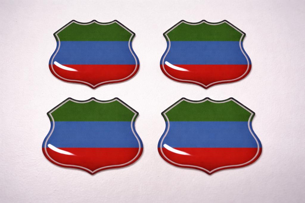 3D Dagestan gel vlag stickers UV-bestendig, Verzamelen, Verzenden, Nieuw, Overige typen