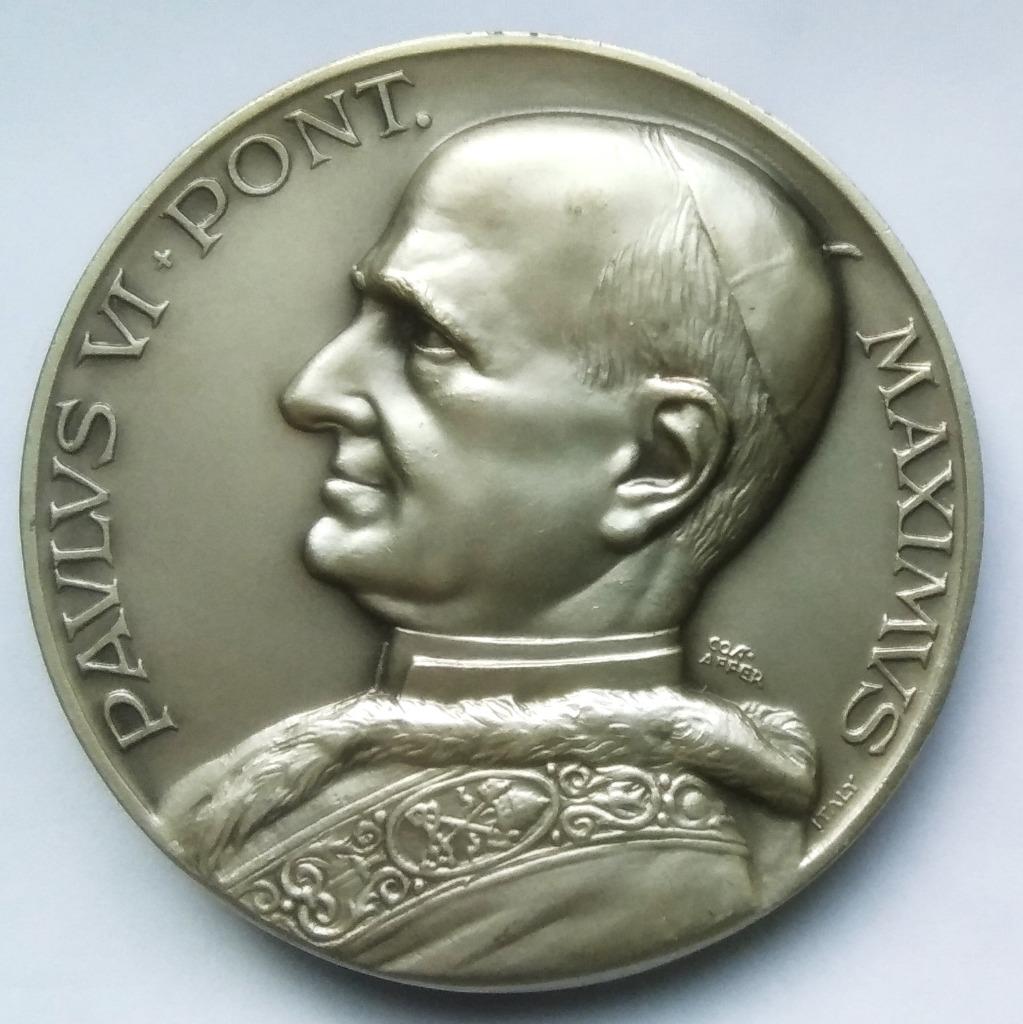 Médaille Pape Paul 6 Pont Maximus - BVM del SS Rosario, Enlèvement ou Envoi, Autres matériaux