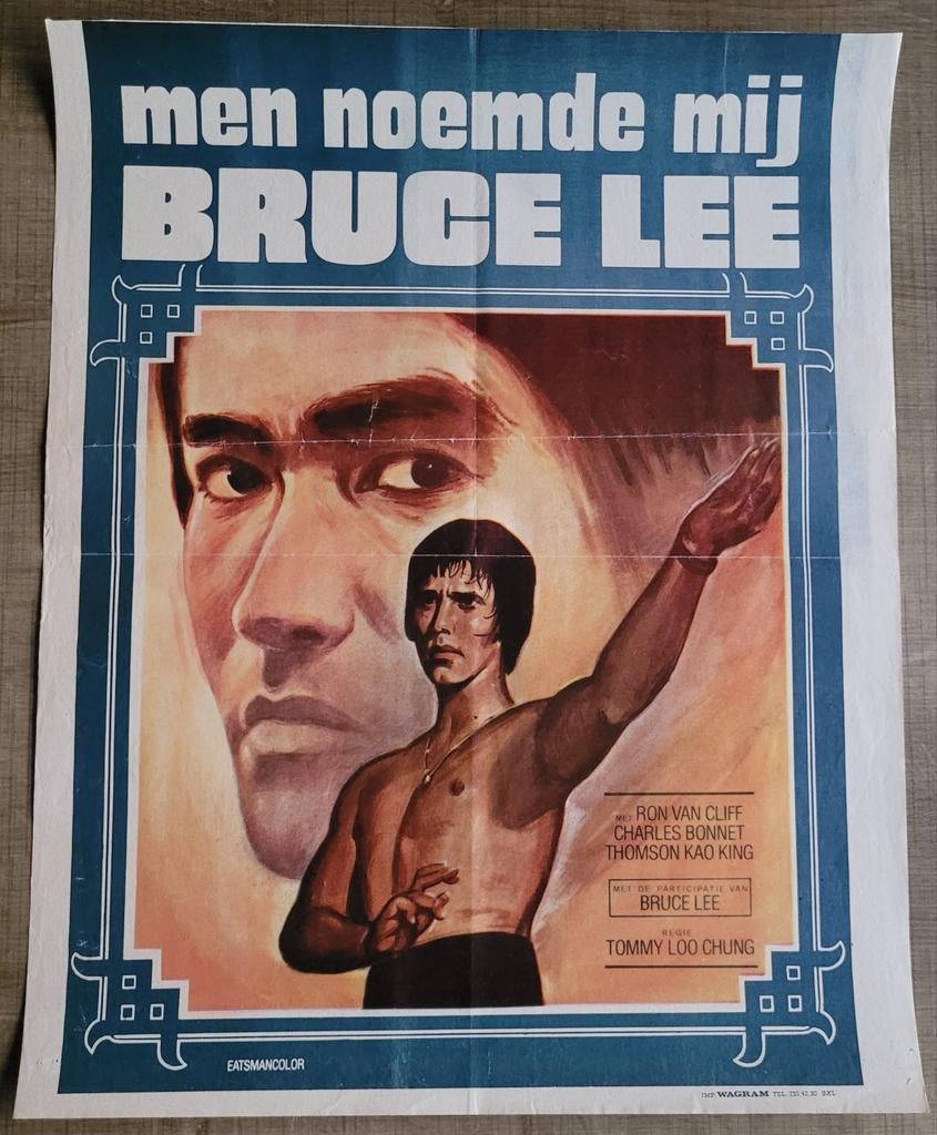 Oude filmposter: Men noemde mij Bruce Lee (1978), Verzamelen, Ophalen of Verzenden, Gebruikt, Film, Poster