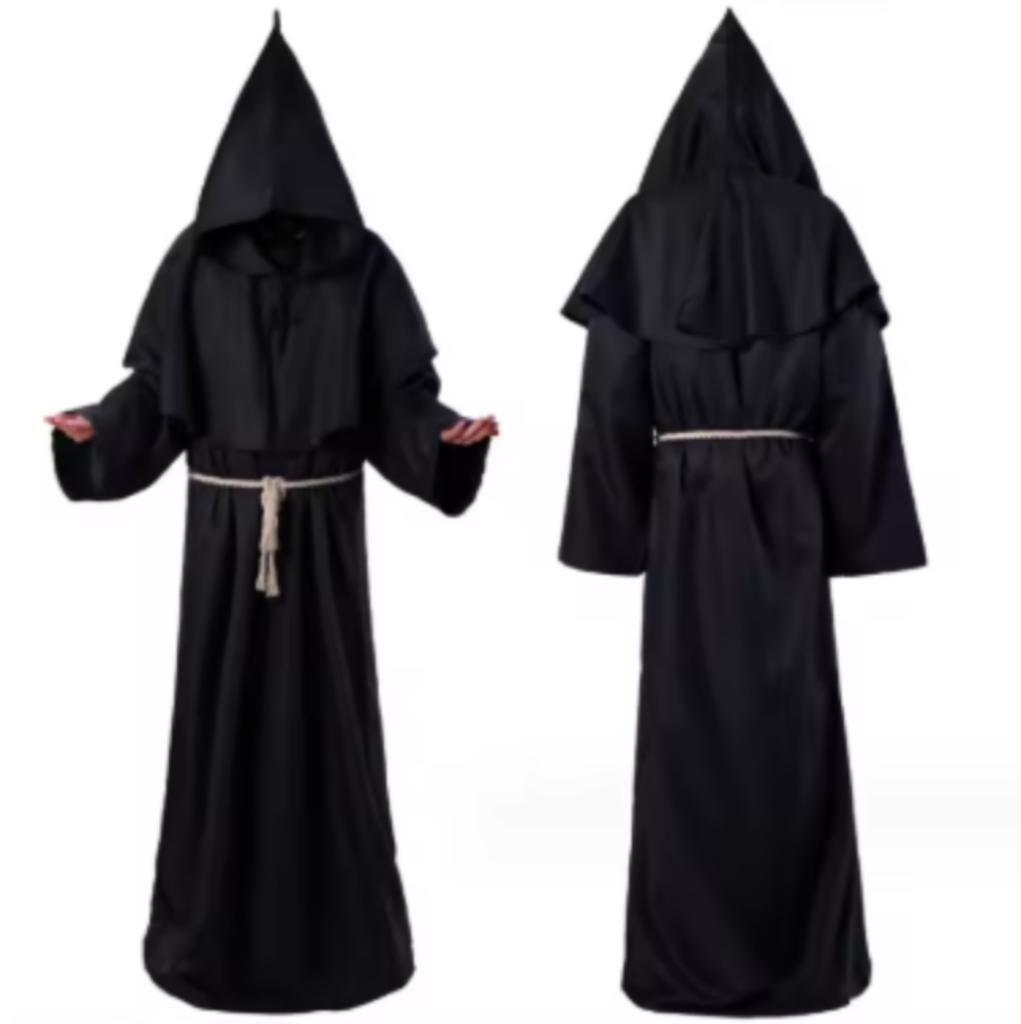 Costume de moine/magicien médiéval à capuche, Enlèvement ou Envoi, Neuf, Costume