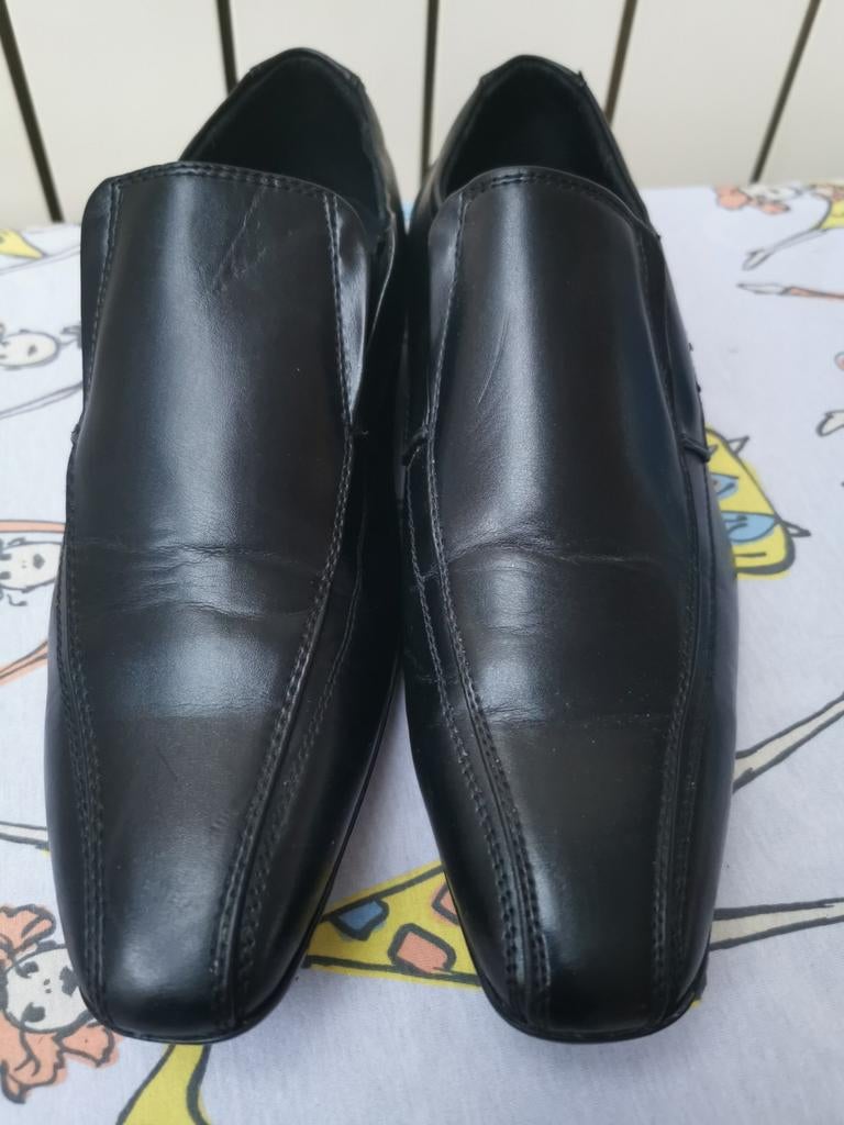 Als nieuw zwarte lederen heren schoenen, Kleding | Heren, Ophalen of Verzenden, Zo goed als nieuw