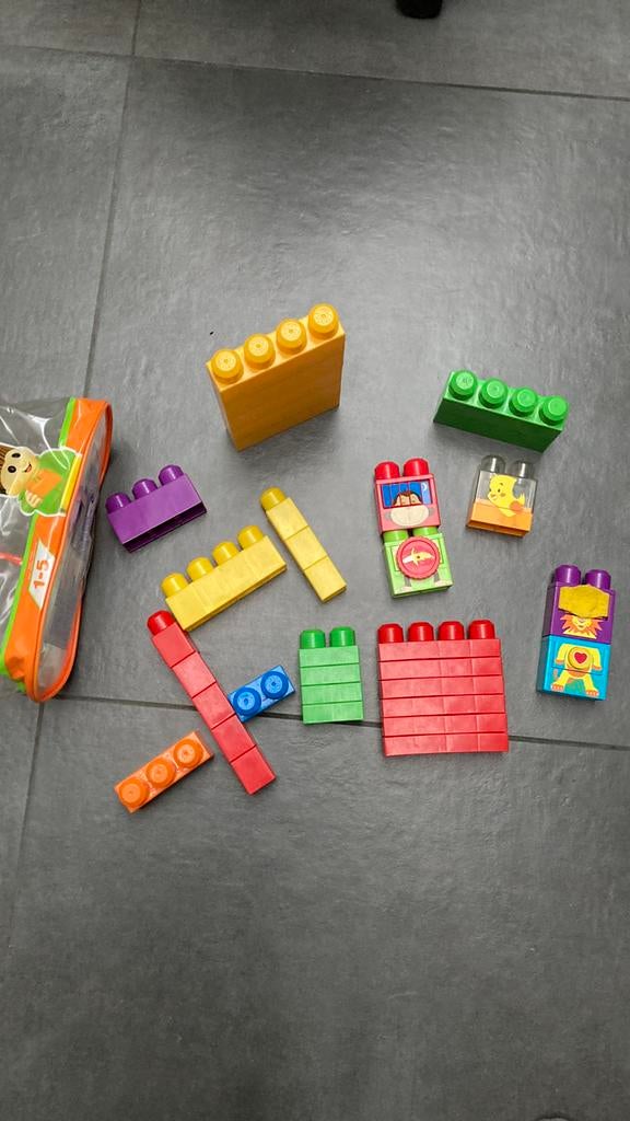 Nr 9:Mega bloks bouwblokken met zak, Ophalen of Verzenden, Zo goed als nieuw, Megabloks